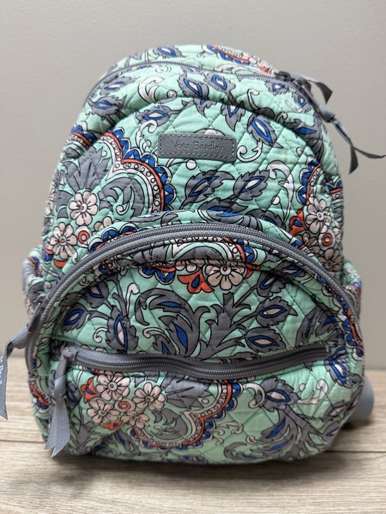 Vera Bradley Handbags - Vera Bradley Small Quilted Floral Mint Green Backpack.